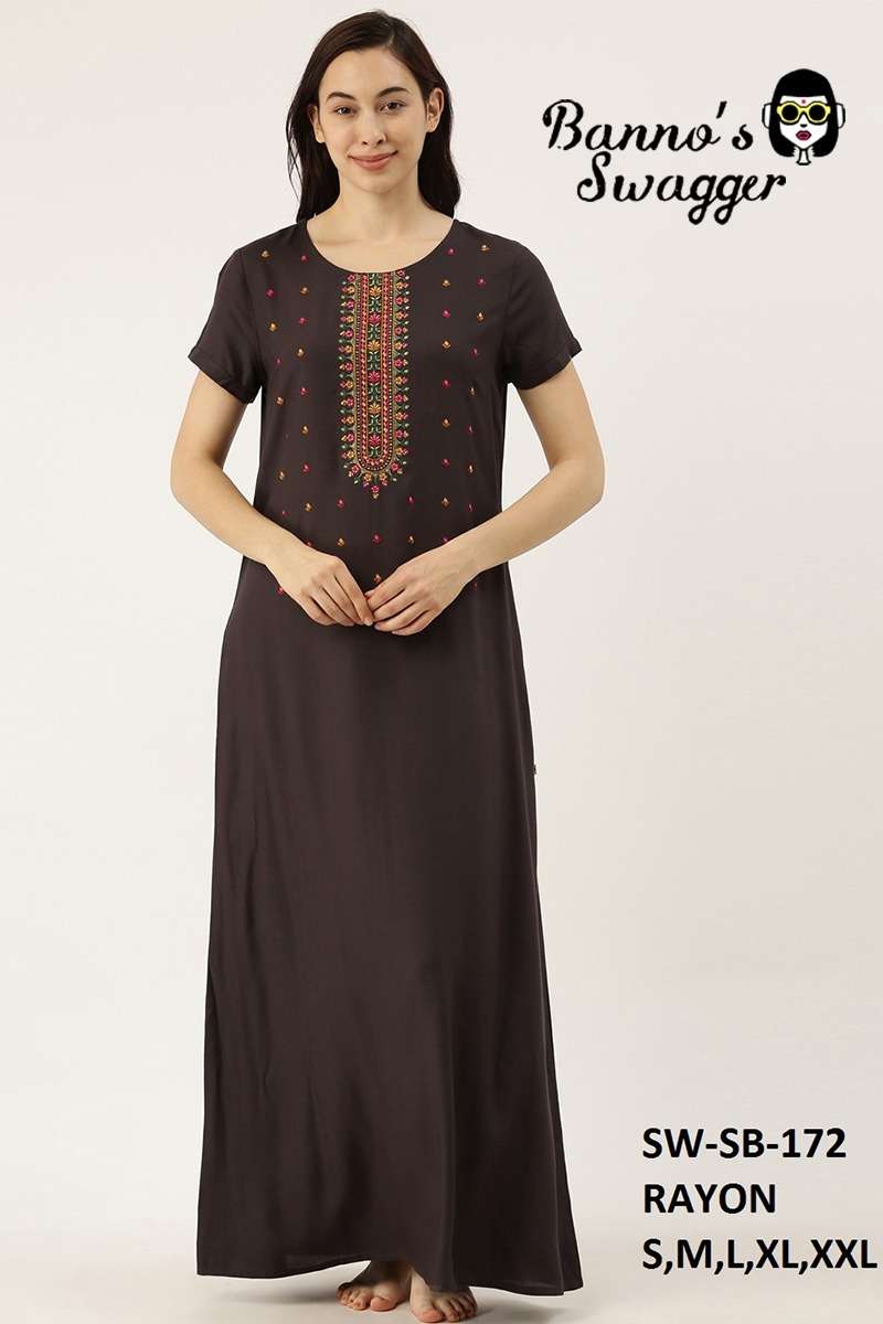 bannos swagger 172 night gown collection wholesale price surat