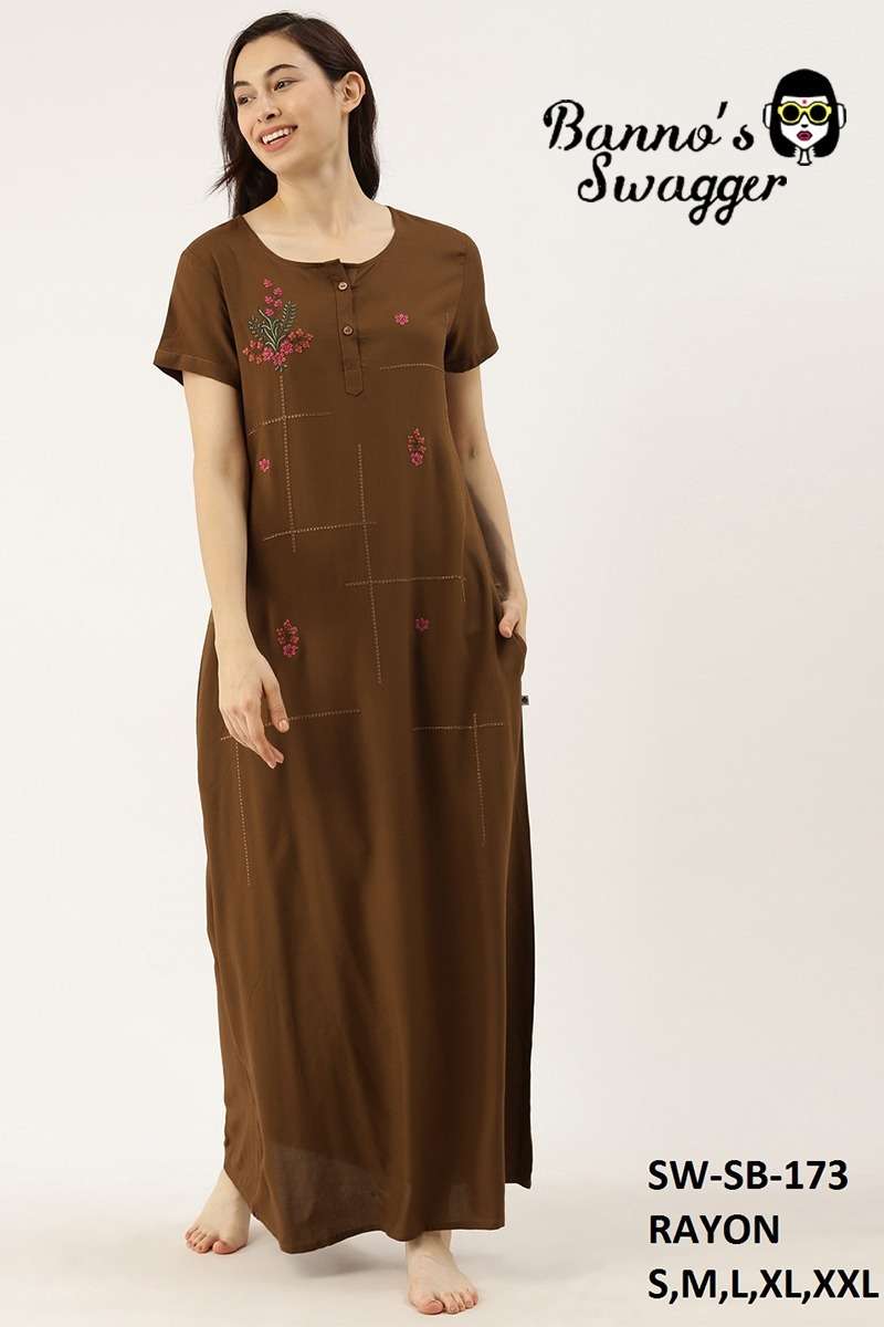 bannos swagger 173 stylish night gown collection online supplier surat