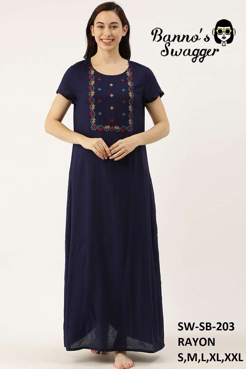 bannos swagger 203 fancy night gown collection wholesale price surat