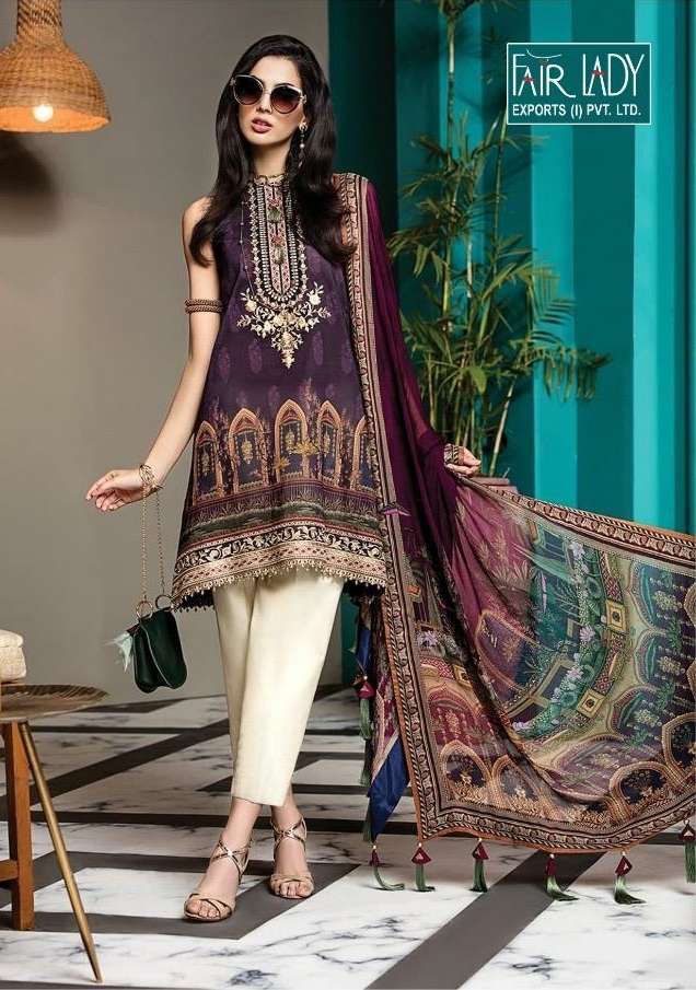fairlady exports 1004 cotton dupatta dress material collection surat