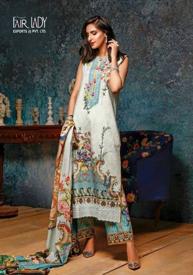 fairlady exports firdous 1005 cotton dupatta salwar kameez single