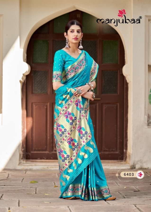 manjubaa monisha paithani 6403 function special designer saree collection online supplier surat