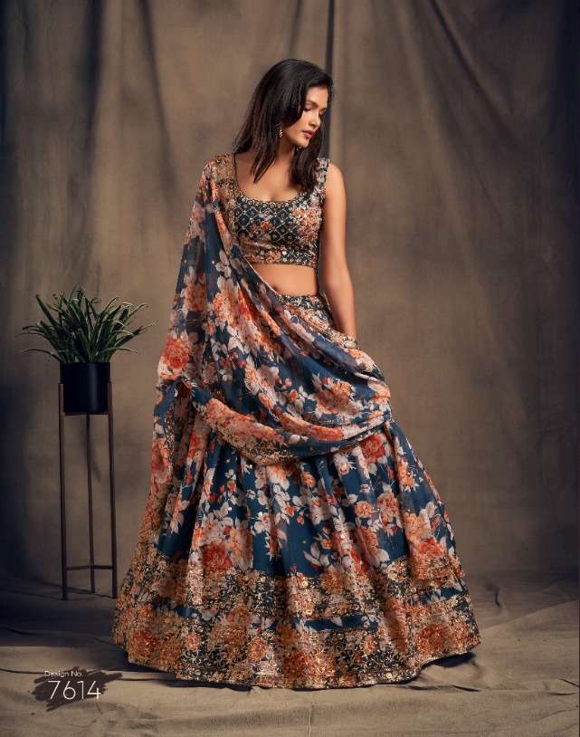 panvi floral vol 2 7614 party wear designer lehenga wholesale price surat