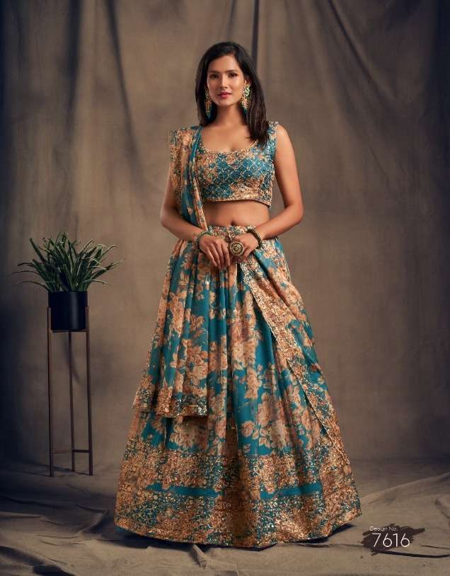 panvi floral vol 2 7616 designer lehenga collection online supplier surat
