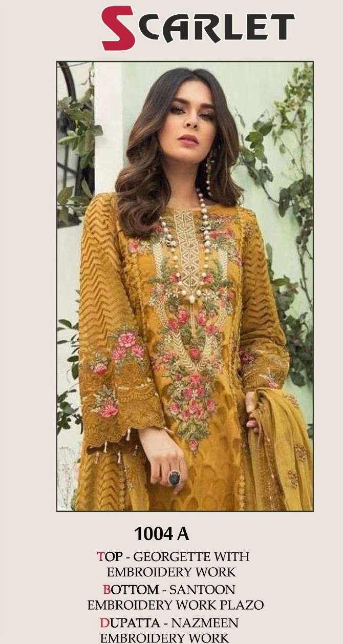 scarlet 1004 a designer pakistani salwar kameez single