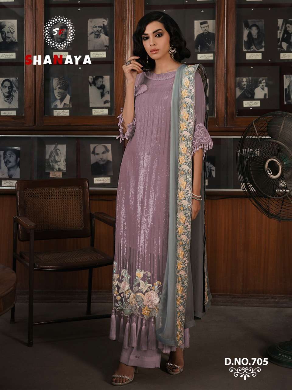 lavender pakistani suit