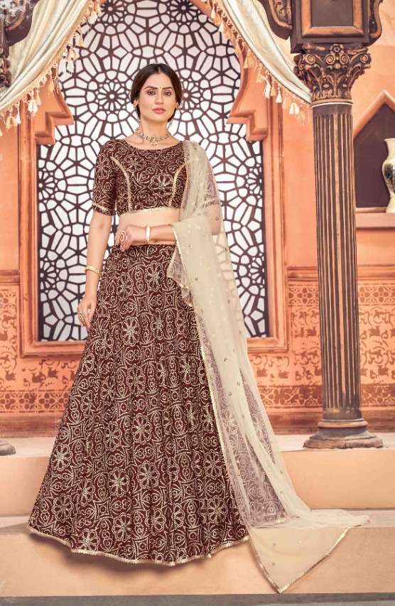 Arya Pratha 4301 Exclusive Collection Of Bridal Lehenga, this collection  fabric is velvet,