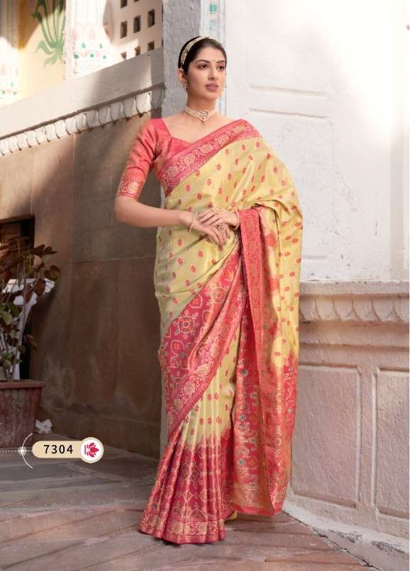 manjubaa maha lakshmi silk 7304 exclusive designer saree catalogue at best price supplier surat
