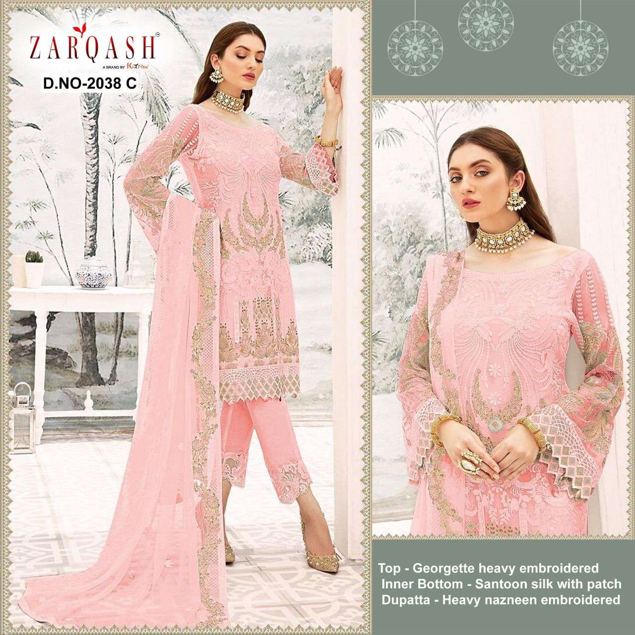 zarqash 2038 c exclusive designer salwar suitscollection 2021