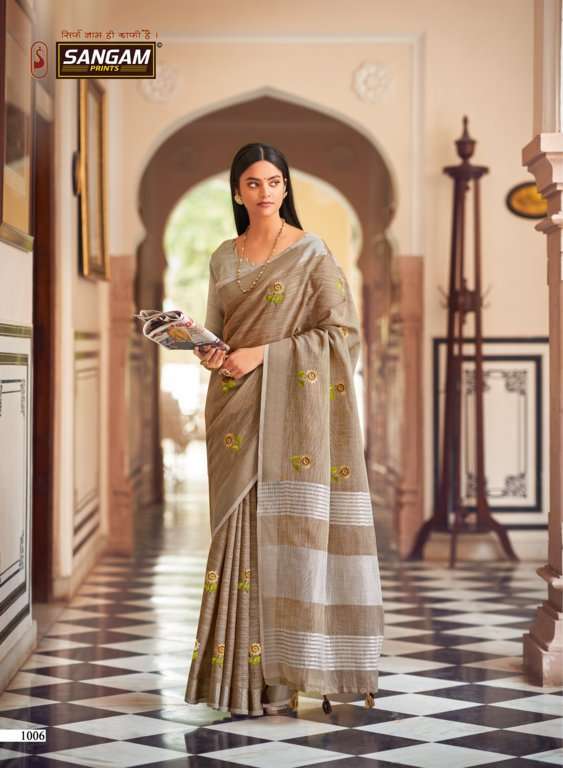 sangam prints nagma 1006 stylish designer saree online with wholesale price