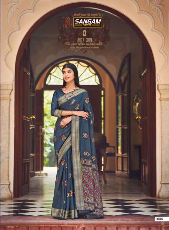 sangam prints resham dori 1006 stylish designer saree at best price