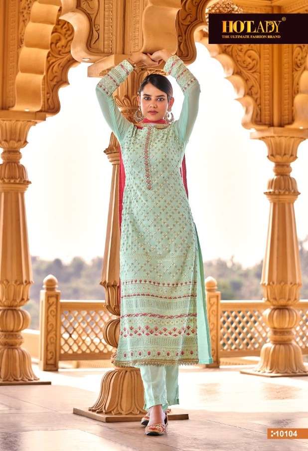 hotlady present alankaar design no 10104 viscose bemberg georgette salwar kameez onlne shooping surat 