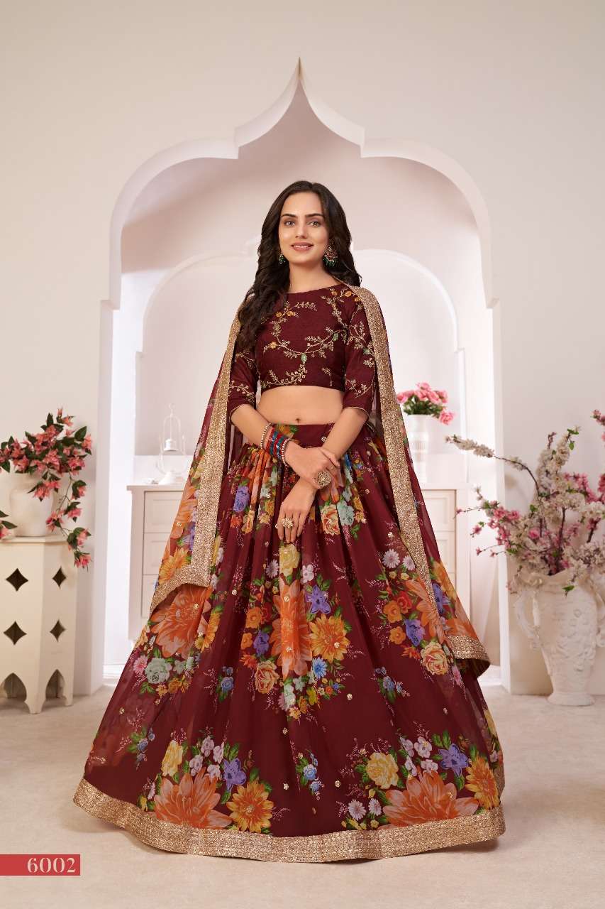 aawiya lotus vol 1 6002 exclusive designer lehenga wholesaler surat