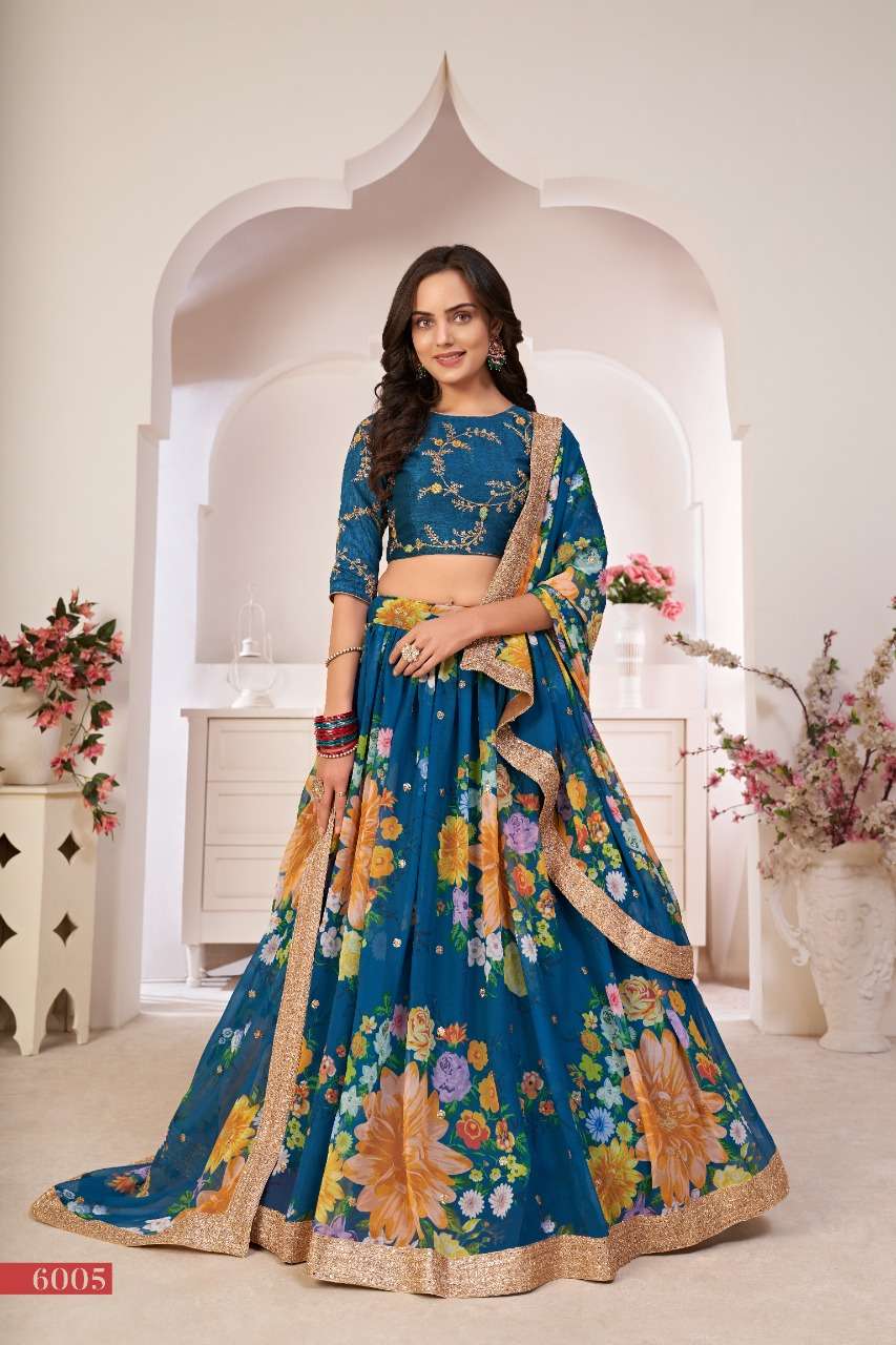 aawiya lotus vol 1 6005 latest designer party wear lehenga