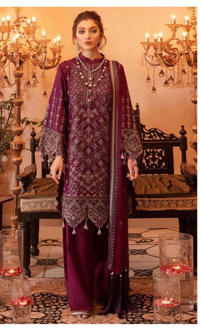 asim jofa 56081 attractive look designer pakistani suits manufacturer india