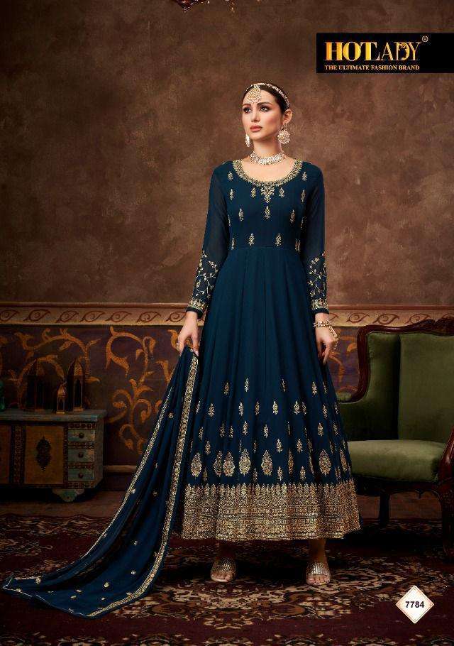 hotlady namsheen 7784 party wear look salwar kameez wholesale price 
