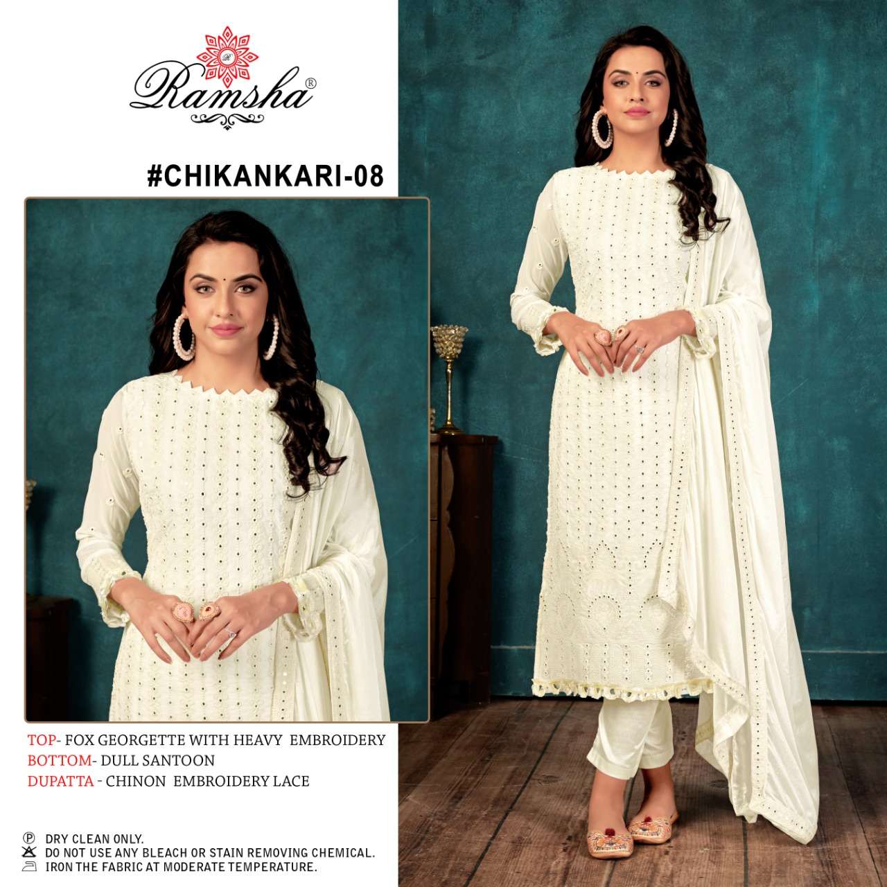 Chikankari suit with mukaish work, For orders whatsapp at +91-7408242361 |  Designs for dresses, Indian salwar suit, Fab dress