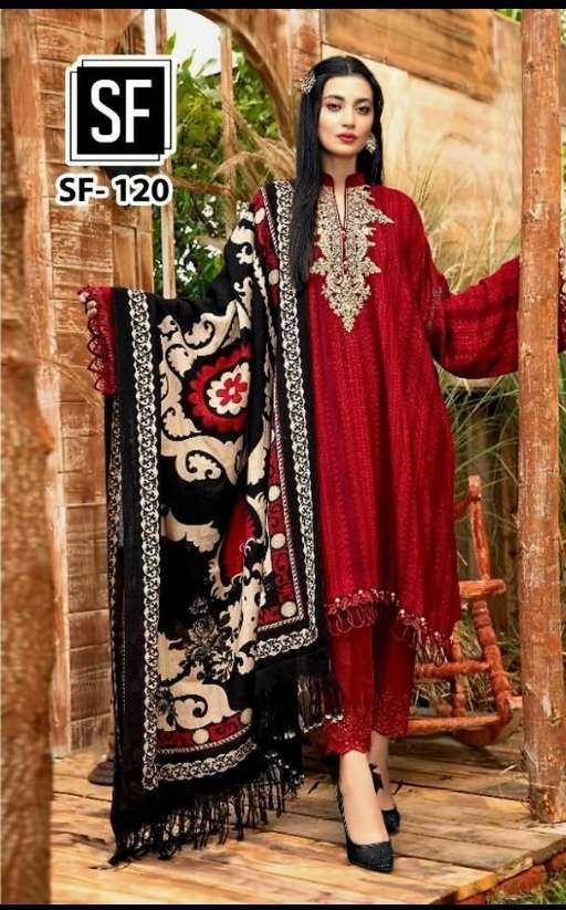 sf 120 stylish look designer pakistani suits wholesaler surat