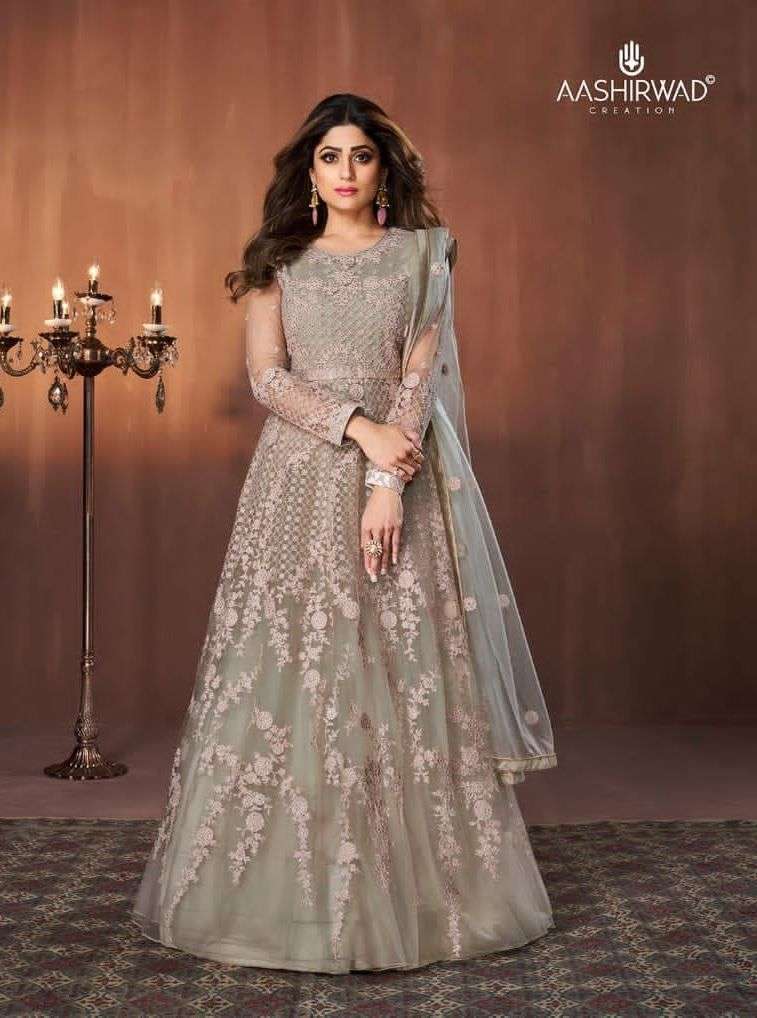 aashirwad creation raabta 9157 stylish anarkali salwar kameez wholesale price