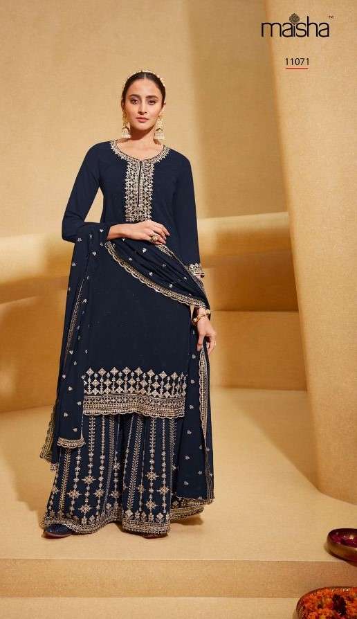 maisha by vivan 11071 georgette designer party wear salwar kameez wholesaler online surat 