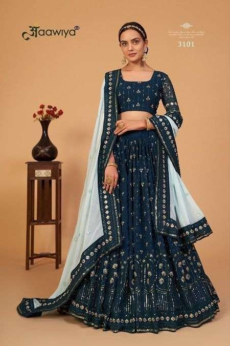 aawiya sanaya vol 1 3101 party wear lehenga collection wholesale price surat