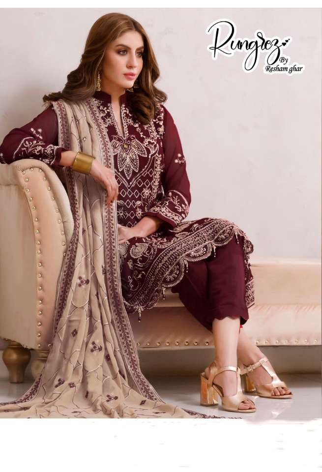 rungrez by reshamghar r 2 A fancy pakistani salwar kameez wholesale price 