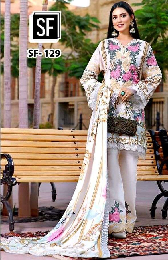 sf presents 129 cambric cotton printed salwar kameez wholesale price surat