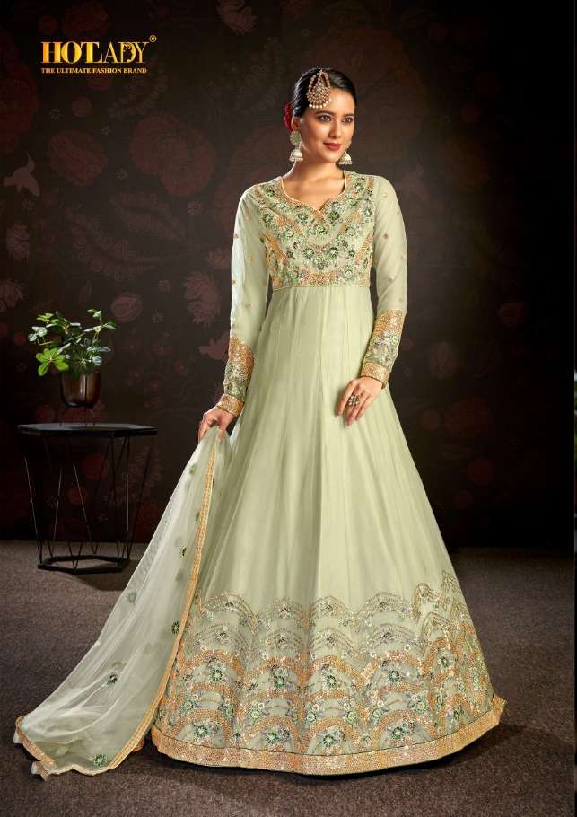 hotlady nasheen vol 3 7916 party wear designert butterfly net with embroidered salwar kameez surat