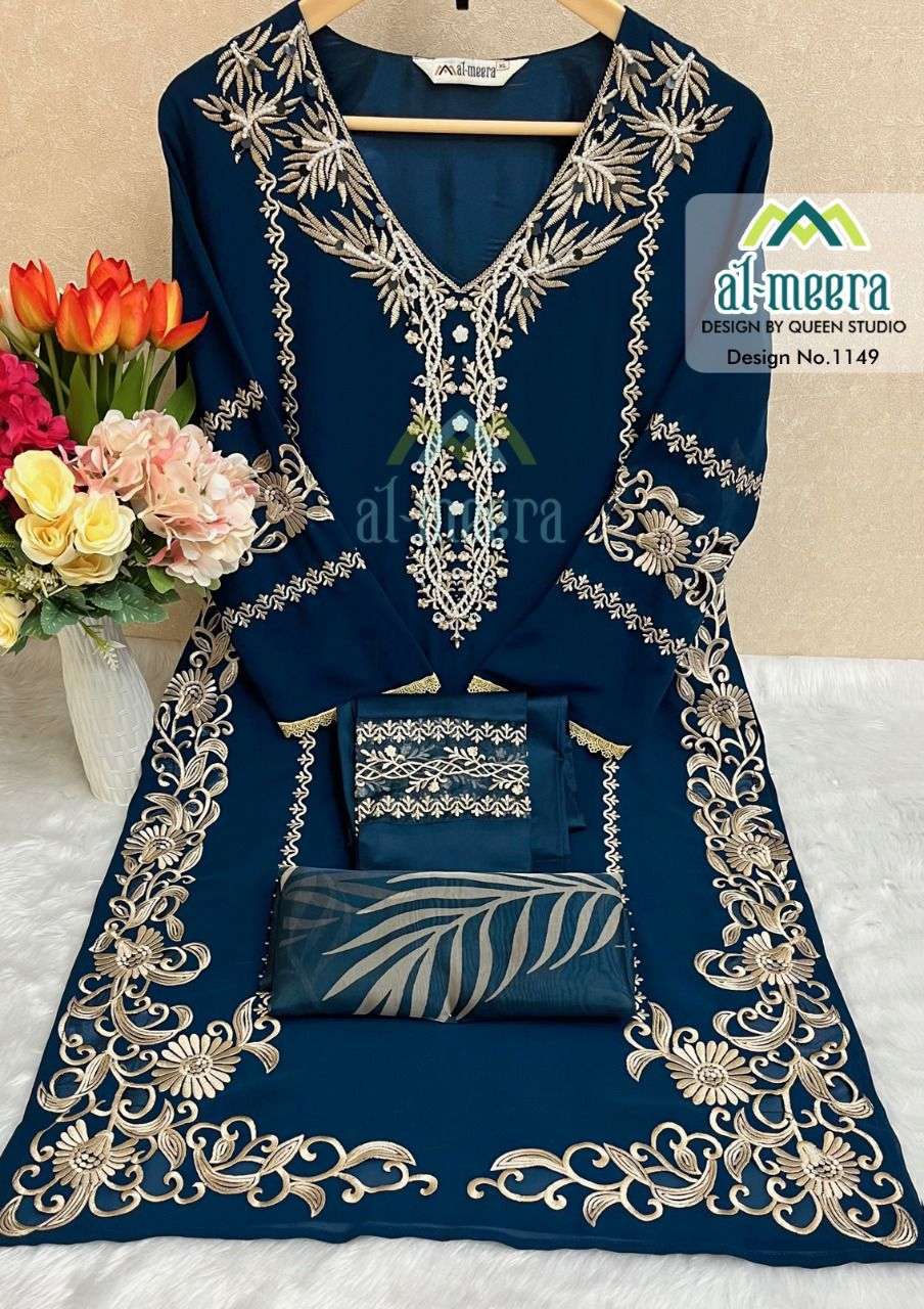 al-meera 1149 georgett designer tunic readymade collection wholesale online best price 