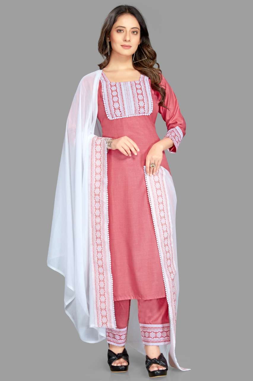 style samsara cotton blend kurtis bottom with dupatta collection wholesale price surat