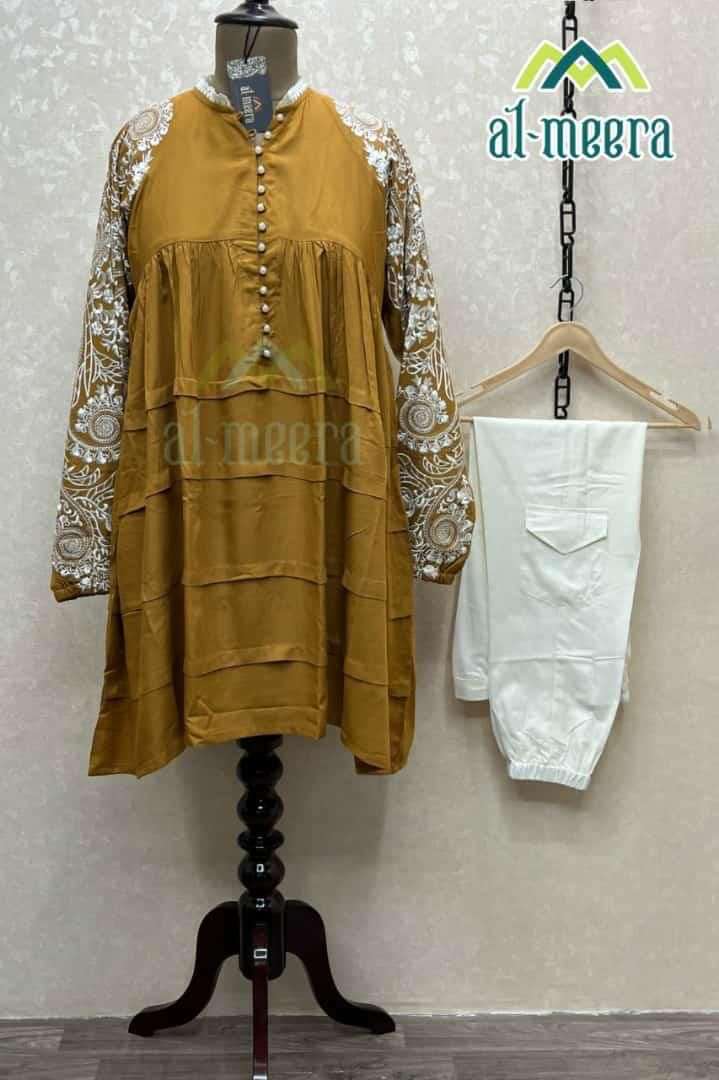 al-meera 1134 rayon designer look full stich top bottom collection wholesale price surat