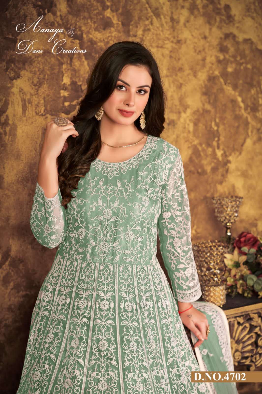 daani creation aanaya vol-147 4700 series net with coding work fancy salwar kameez surat