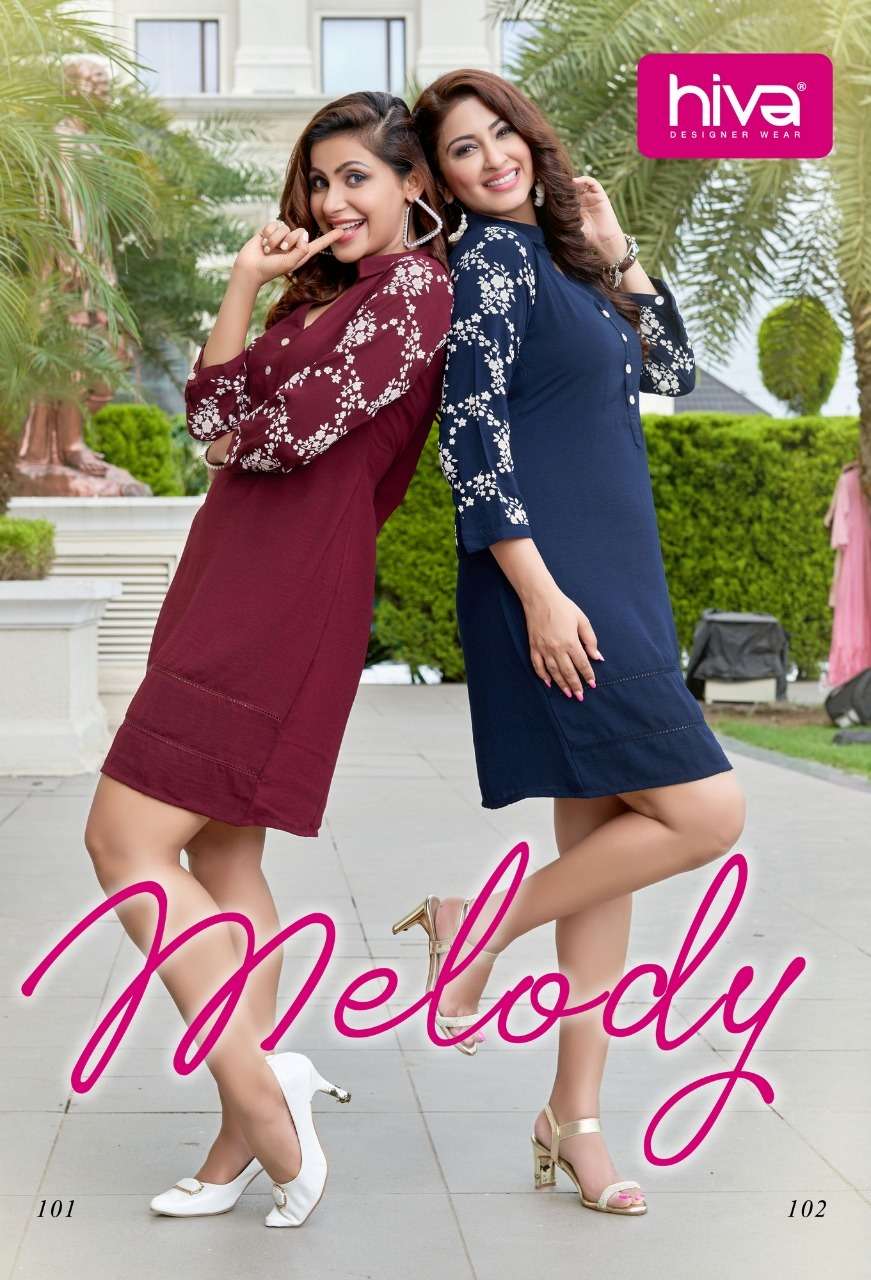 melody by hiva 101-106 series imported fabrics latest kurtis catalog wholesale price 