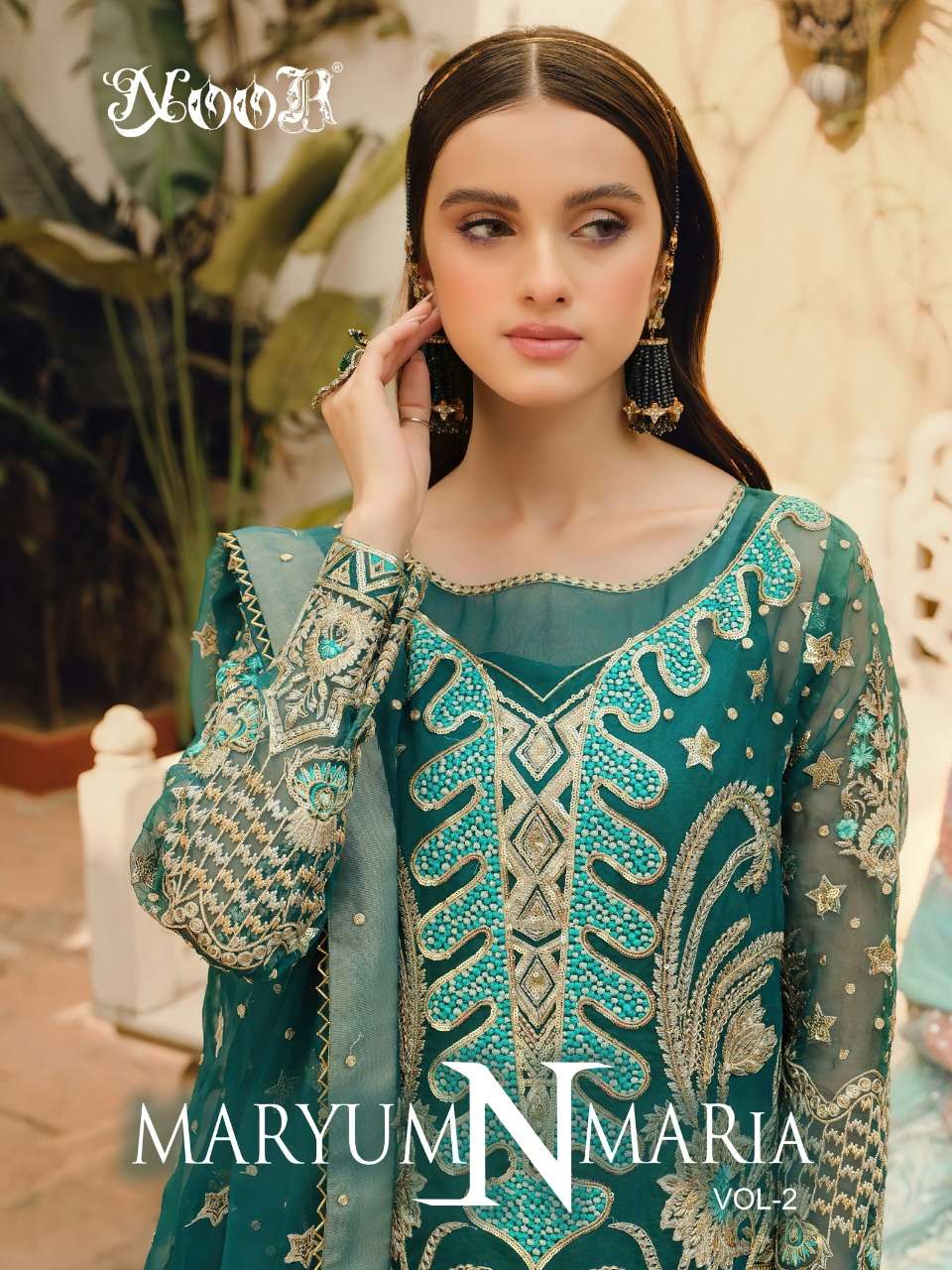 noor maryum b maria vol-2 georgette embroidered salwar kameez wholesale price 