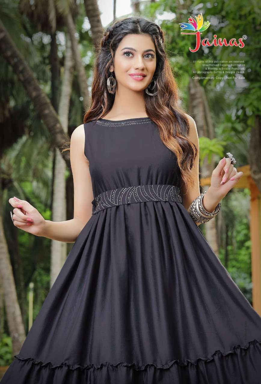 olivia by jainas 101-106 series pure chinon flair kurtis catalog wholesale price 