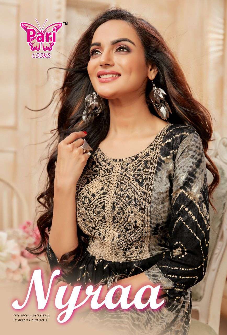 pari nyraa 101-108 series designer reyon kurti catalogue wholesale best price surat dealer 