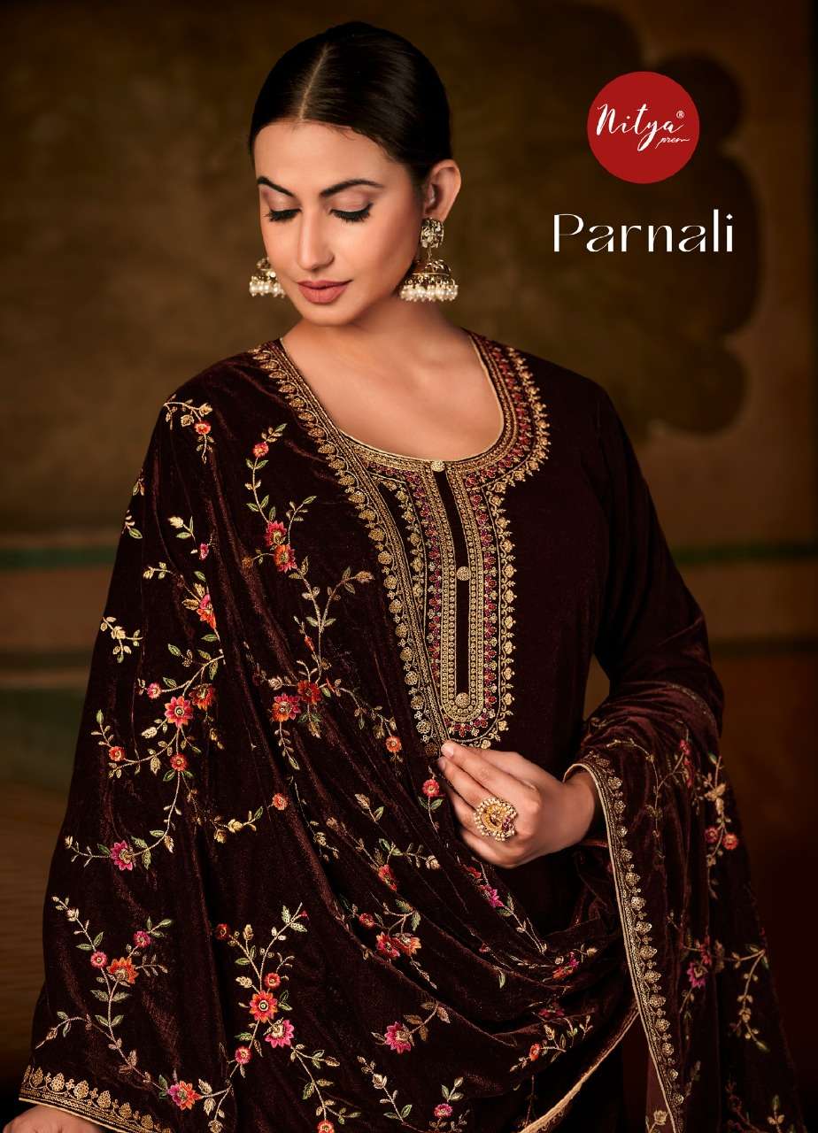 parnali by lt nitya 14000 colour series fancy velvet embroidered salwar kameez wholesale price 