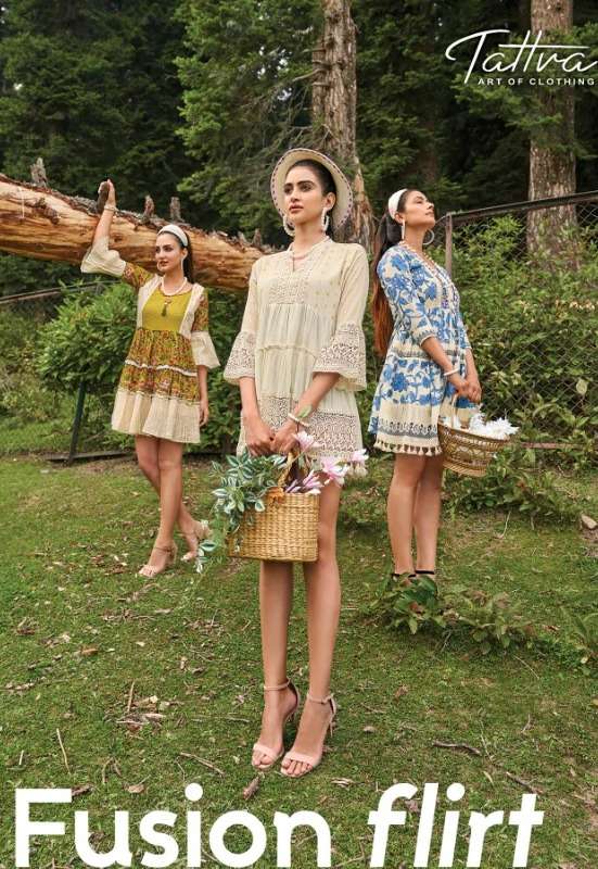 tattva fusion flirt premium soft cotton kurtis wholesale price surat