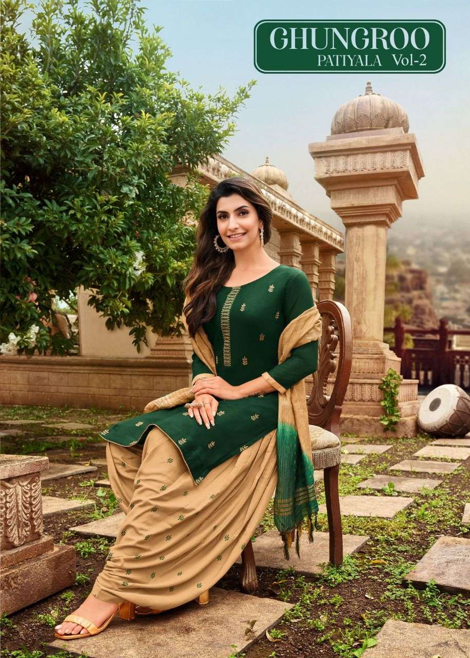 ghungroo patiyala vol 2 by artio punjabi style designer salwar kameez manufacturer surat 