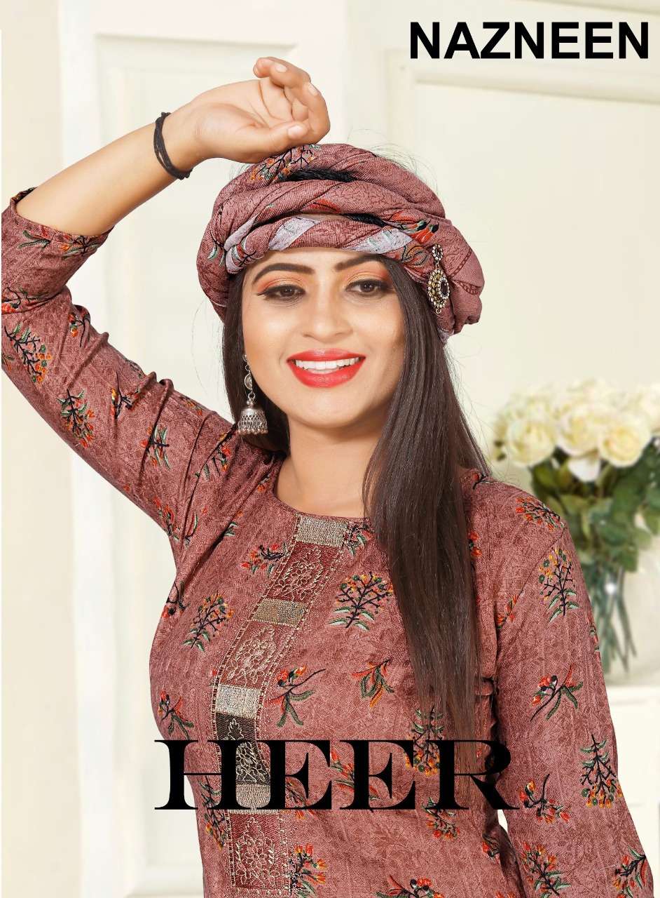 heer by nazneen indian designer pashmina salwar suits wholesaler surat