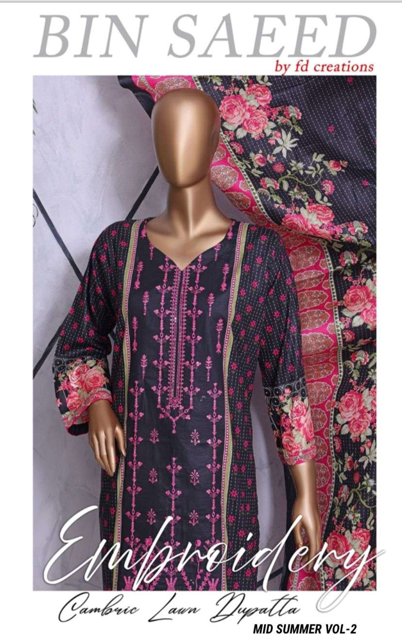 mid summer vol-2 by bin saeed pakistani salwar kameez wholesale price surat 