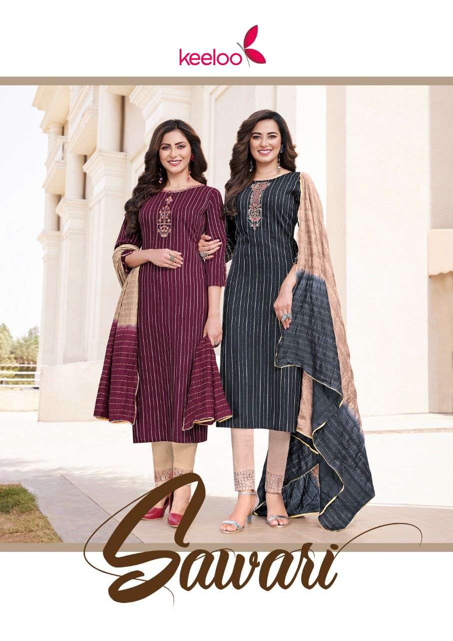 sawari by keeloo kurti pant with dupatta catalogue wholesaler surat 