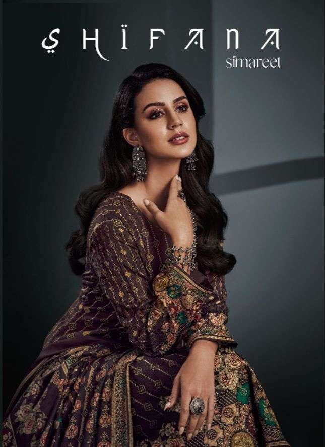 shifana by simareet pure pashmina designer salwar kameez winter collection 