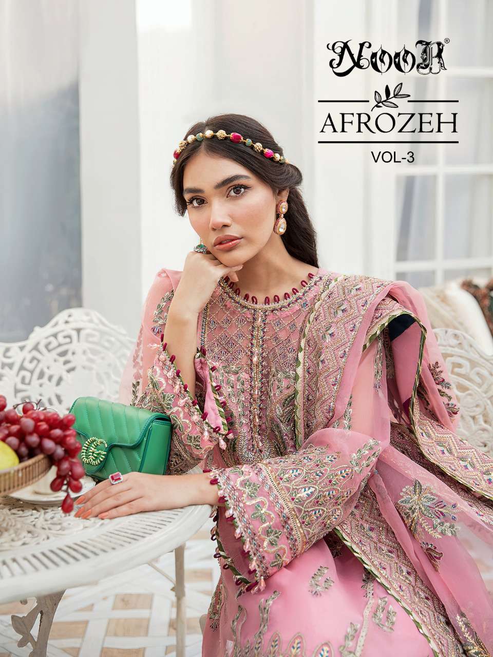 afrozeh vol-3 by noor stylish look designer pakistani salwar suits new catalogue 