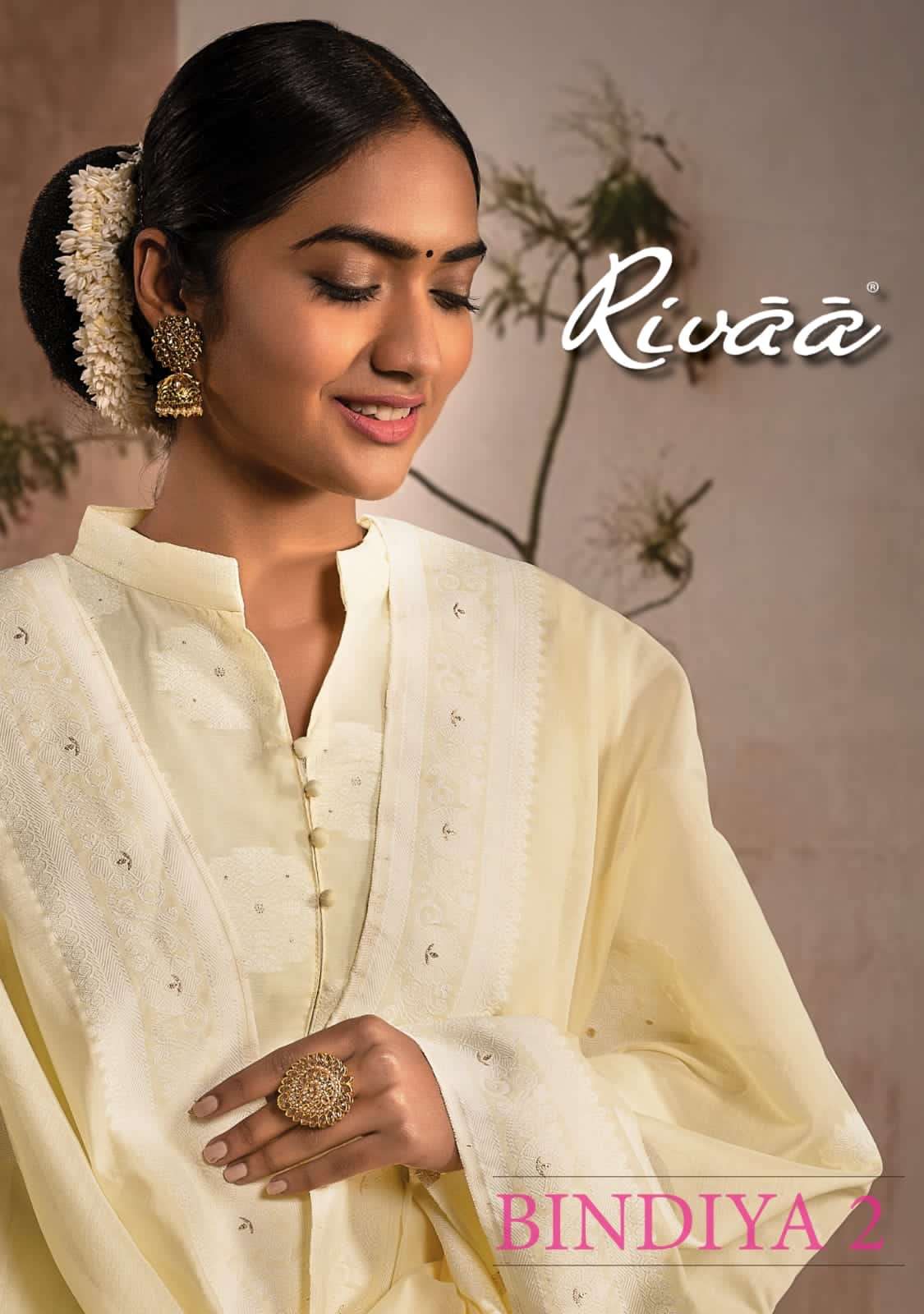 bindiya vol-2 by rivaa exports pure cotton banarasi jaqurad designer salwar suits surat