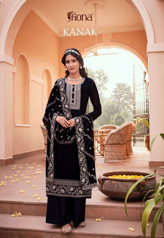 kanak by fiona fashion real georgette designer with embroidery work salwar suits 