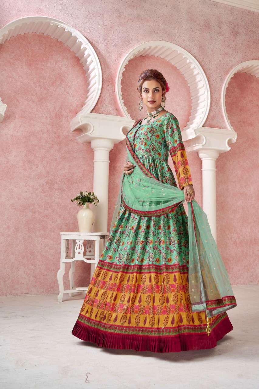 kimaya by stylishta dola silk designer gown catalogue online dealer surat