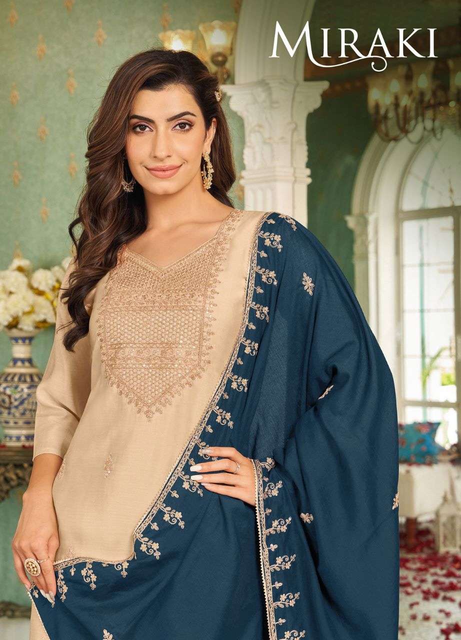miraki by artio designer top bottom with dupatta catalogue online dealer surat 
