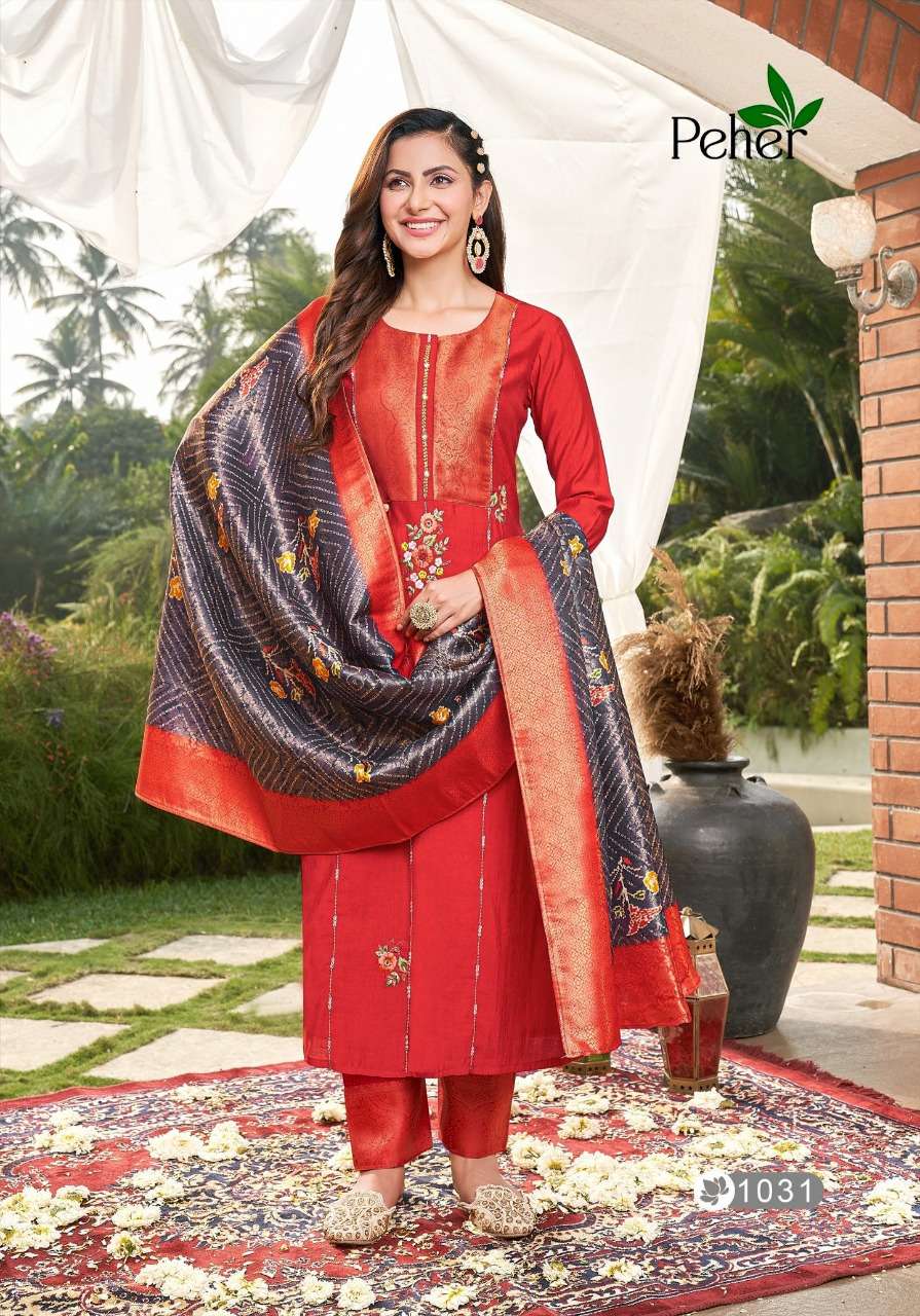 occassions vol-2 by vivils silk mills kurti pants with dupatta catalogue manufacturer surat