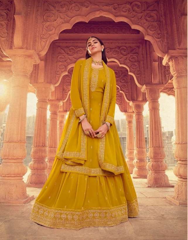 sajda by zubeda georgette with embroidered work party wear salwar suits manufacturer surat 